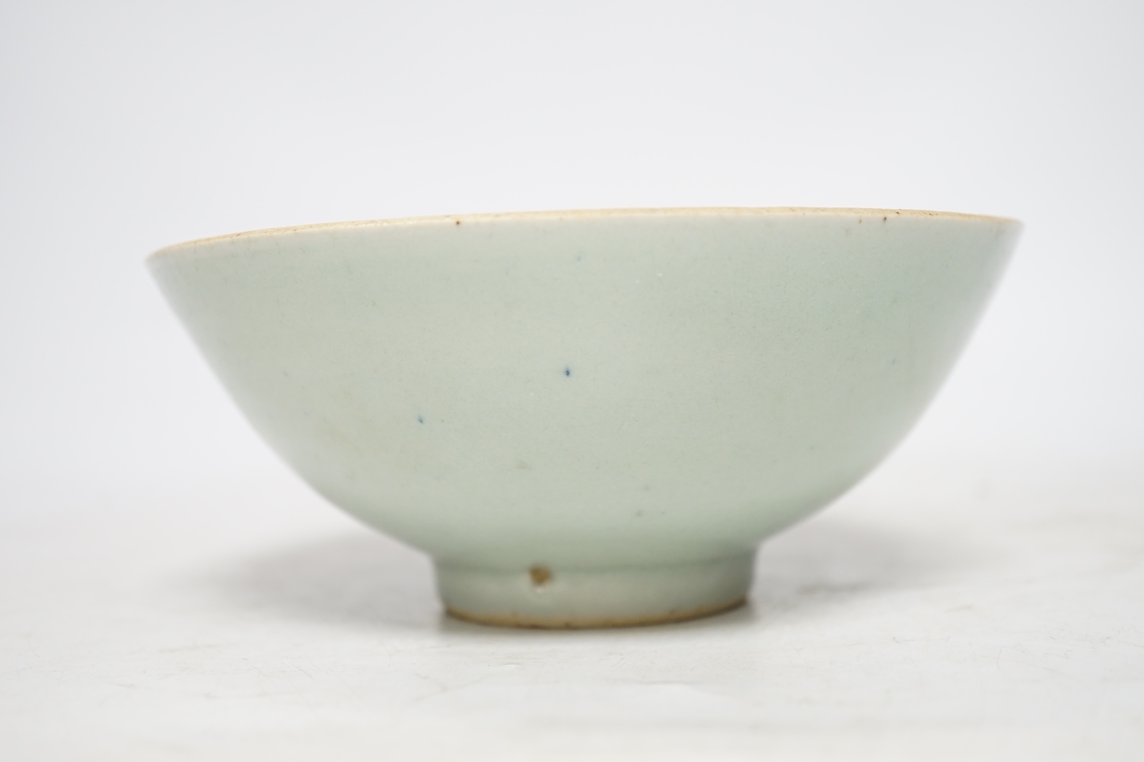A Chinese celadon glazed bowl, 19th century, 16.5cm. Condition - good